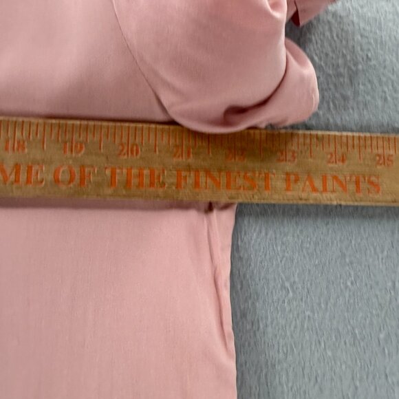 Ekouaer Tunic Top Womens S Pink Popover 3/4 Roll Tab Sleeve V-Neck Coastal Chic - Picture 7 of 8